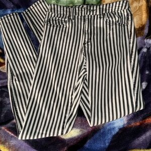 Tripp high waisted striped skinnies